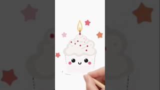 HOW TO DRAW CUPCAKE EASY #viralshort #art #drawing #veiw #shorts #subscribe #support