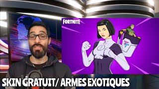 NOUVEAUTES FORTNITE DU 12 MARS ( SKIN GRATUIT INVINCIBLE, DEFIS COMMUNAUTAIRE, ARMES EXOTIQUES ... )