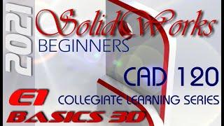 E1 SolidWorks 2021 - Basic Modeling for Beginners Tutorial with Training Guide | Tips