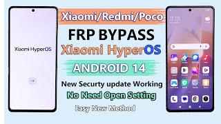 Redmi, Poco, Xiaomi HyperOS - Android 14 Bypass Google Account (FRP Lock) 2024 HyperOS FRP Bypass