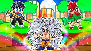 SUPER SAIYAN INFINITY GOKU SPEEDRUNNER vs Hunters in Roblox!