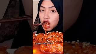 Mukbang Enoki Mushroom 2  + Samyang  #asmr #mukbang #shorts