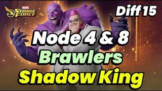 Shadow King Trials: Nodes 4 & 8 Guide! Brawlers EASY SECTION! Difficulty 15 | MARVEL Strike Force