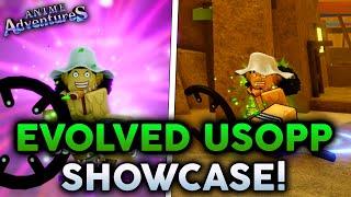 LEVEL 100 EVOLVED USOPP (GOD) SHOWCASE! | Anime Adventures (ROBLOX)