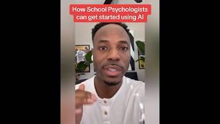 How school psychologists can get started using AI. #schoolpsychologist #artificialintelligence #ai