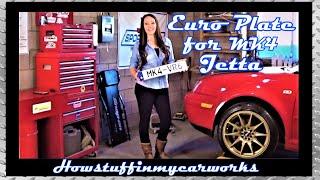 How to Install European License Plate on MK4 VW Jetta by Howstuffinmycarworks