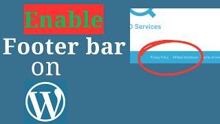 How To Enable Footer In Wordpress Website (Easy)