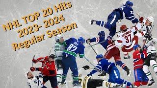 NHL Top 20 hits of the 2023-2024 regular season.