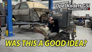 Restoration of a unique Opel Kadett GSI complete new sidepanel !