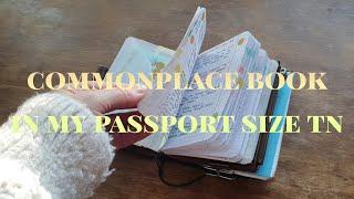 Commonplace book in my passport size traveler's notebook