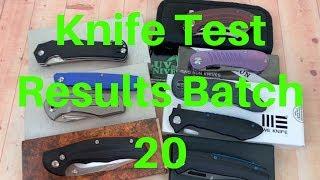 Batch 20 Knife Testing   HRC and PMI results !