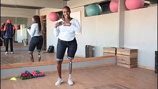 Happy dance, amputee dancing with a prosthetic leg