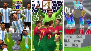 eFootball 23 Mobile vs FIFA Mobile VS DLS 23 Trophy Celebration | Game Comparison