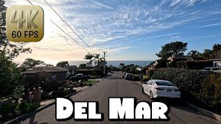 Driving Around Beautiful Del Mar, California in 4k Video