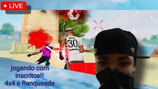  FREE FIRE AO VIVO  JOGANDO COM RANQUEADA COM INSCRITOS  MESTRE RUMO AO DESAFIANTE  LIVE FF