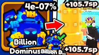 I Got RAREST ADMIN SPAWNED BILLION DOMINUS PET in Roblox Arm Wrestle Simulator..