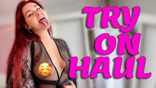 FISHNET DRESS TRANSPARENT TRY ON HAUL (4K)