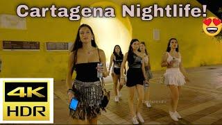 Nightlife Cartagena Colombia 4K HDR | Walking Tour |#nightlife | #cartagena