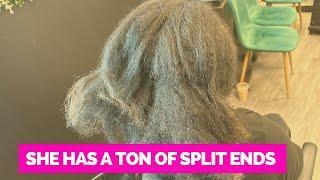 How to tame your frizz and control your split ends | She has so many split ends 