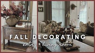 Fall Decorating | entry & living room