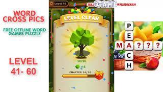 Word Cross Pics Level 41 - 60 Walkthrough | SkillGameWalkthrough