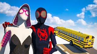 Cars vs Spider Gwen & Miles Morales | Teardown