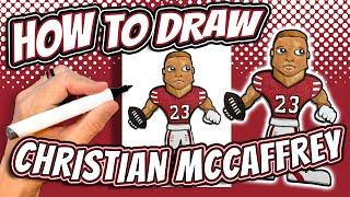 How to Draw Christian McCaffrey for Kids - NFL San Francisco 49ers Football Player