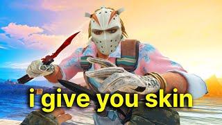 Asking 100 Strangers for FREE SKINS!