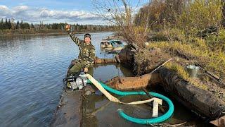 ОТКАЧИВАЕМ ВОДУ С ПОНТОНА. ПОДГОТОВКА ОХОТНИЧЬИХ УГОДИЙ К ПРОМЫСЛУ.