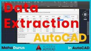 How to Extraction Data in Autocad- DataExtraction Excel Autocad Tutorial