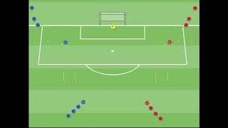 Zig zag dribbling race and 1 vs 1