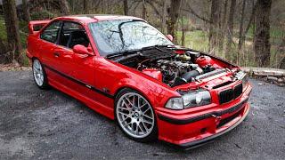 Building a BMW E36 M3 + LS Swap in 10 Minutes!