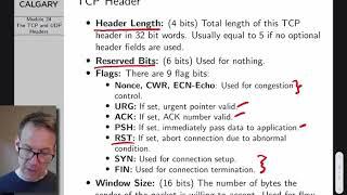 Computer Networks Lecture 24: The TCP and UDP Headers