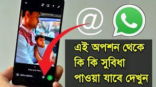 WhatsApp New Update " @ " এর কাজ কি ? কত রকম ভাবে এর সুবিধা নেবেন দেখুন