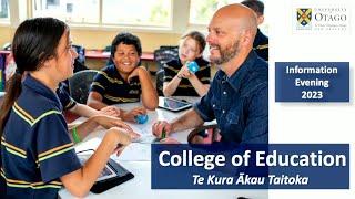 Te Kura Ākau Taitoka | College of Education Information Evening 2023