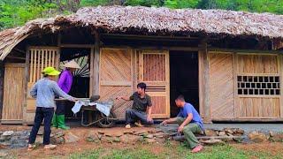 LAN the mute girl, KONG and the neighbor continuously come to help CUONG renovate the house