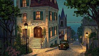 Lost in the 1940s, with classic oldies playing in another room on warm summer night