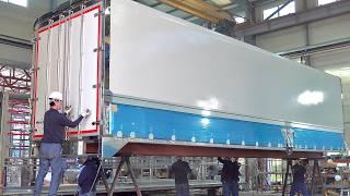 Process of Making Giant Double Wing Door Van Truck. Hydraulic Open Box Truck Factory in Korea