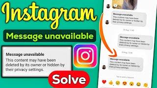 message unavailable instagram | instagram message unavailable problem instagram message unavailable