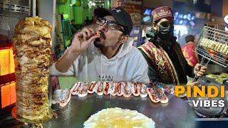 PINDI STREET FOOD IN PAKISTAN - Mamoo Burger, Majeed Nihari & BABA Karahi