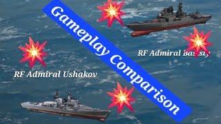 Destroyer Gameplay Part 1:  Admiral Ushakov vs RF Admiral Basisty in Modern Warships