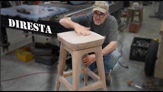 Fully Sculpted Stool in Walnut