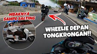 REAKSI ORANG ADA ZX25R WHEELIE‼️BARENG LUCKY PUTRA