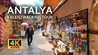 Antalya, Kaleiçi walking tour 2024 4K 60 FPS | Antalya in winter. SO SUNNY AND WARM!