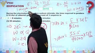 Electrochemistry | NEET | PYQs | 2016-20 | Chemistry | Vyas Edification
