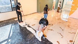 Designer Salon Floor Coated Using Epoxy | Ultimate Guide