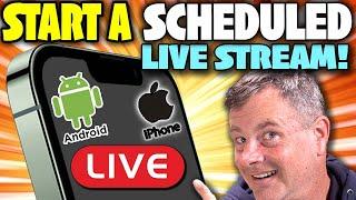 How To Start Scheduled Live Stream On YouTube on mobile!