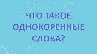 Что такое однокоренные слова?