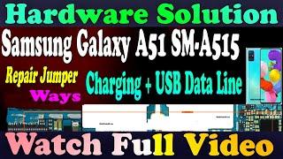 Samsung Galaxy A51 SM-A515 NOT Charging USB DATA Problem Repair Jumper Ways #GSM_Free_Equipment