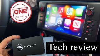 BEST Wireless Apple Carplay/Android Auto Solution? - One Car Stereo AI BOX Lite unboxing!